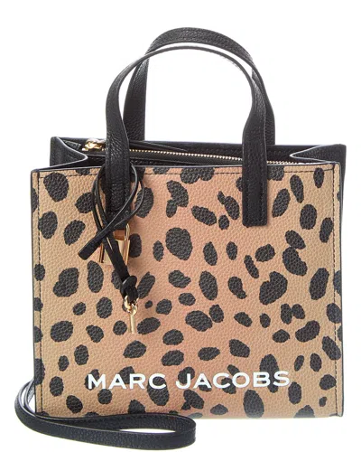 Marc Jacobs Mini Cheetah Bold Grind Leather Tote In Black