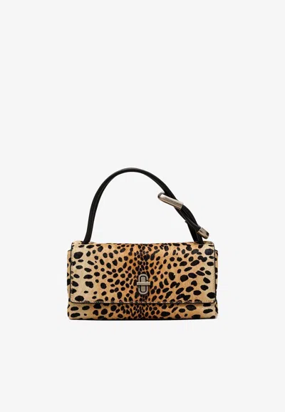 Marc Jacobs Mini Cheetah Dual Top Handle Bag In Brown