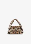Marc Jacobs The Sack Mini Leopard-print Leather Top Handle Bag In Beige