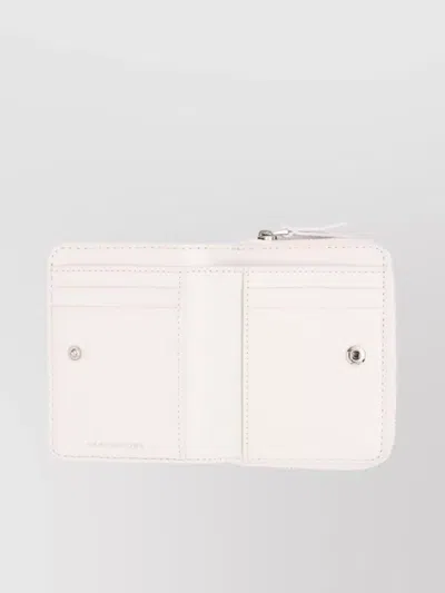 Marc Jacobs Mini Compact Leather Wallet In White