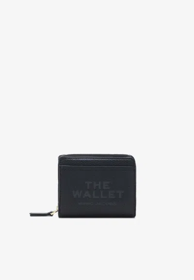 Marc Jacobs Mini Compact Leather Wallet In Black