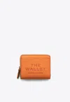 Marc Jacobs The Leather Mini Compact Wallet In Tangerine