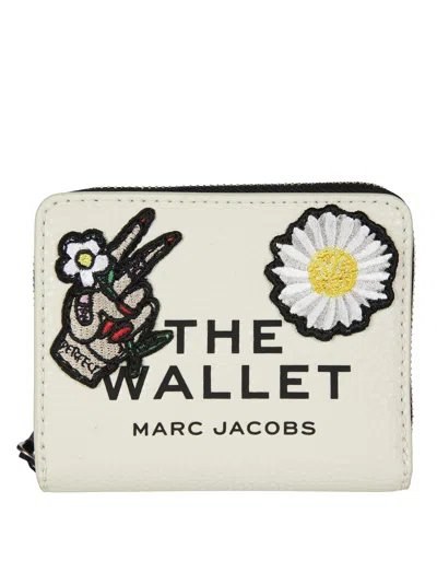 Marc Jacobs Mini Compact Wallet In Bianco