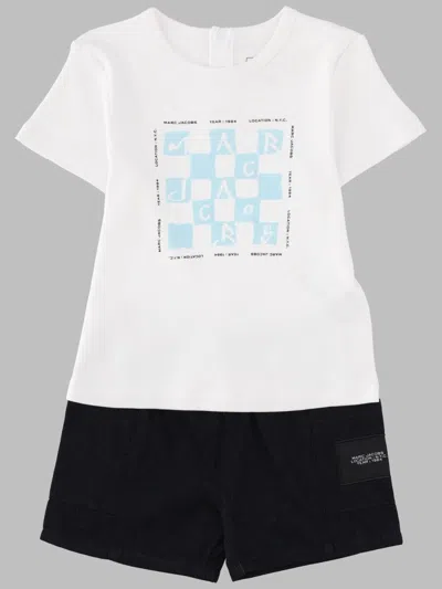 Marc Jacobs Mini Cotton Set For Baby Girls In White