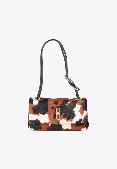Marc Jacobs Mini Cow Haircalf Dual Shoulder Bag In Multi