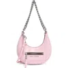 Marc Jacobs Mini Crescent Crinkle Leather Crossbody Bag In Red