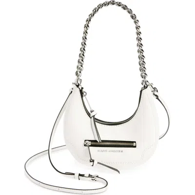 Marc Jacobs Mini Crescent Crinkle Leather Crossbody Bag In Pink