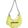 Marc Jacobs Mini Crescent Crinkle Leather Crossbody Bag In Yellow