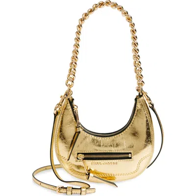 Marc Jacobs Mini Crescent Metallic Crossbody Bag In Gold