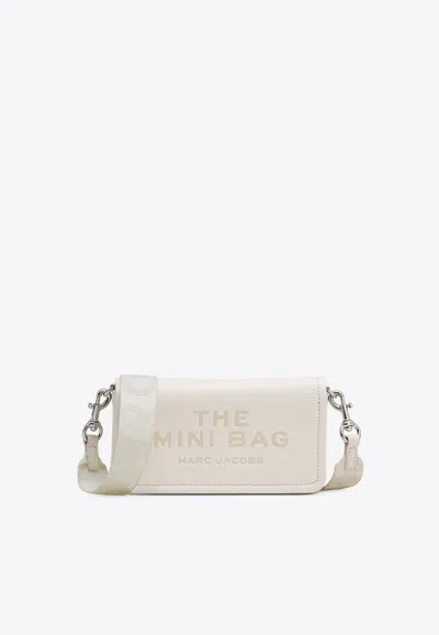 Marc Jacobs Mini Crossbody Bag In Grained Leather In White