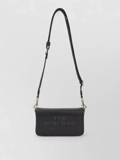 Marc Jacobs Mini Crossbody Bag Textured Finish Strap In Black