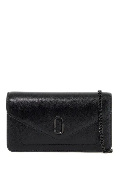 Marc Jacobs Mini Crossbody Chain Wallet Bag In Black
