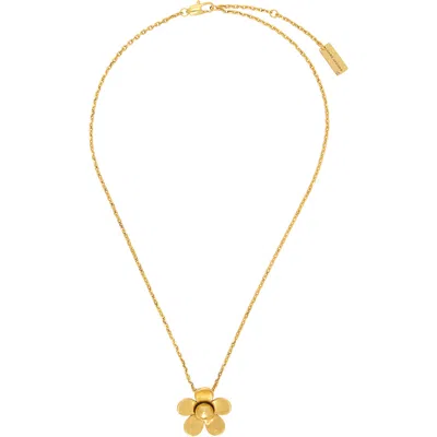 Marc Jacobs Mini Daisy Pendant Necklace In 713 Antique Gold