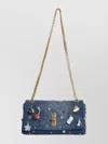 Marc Jacobs Mini Double Chain Shoulder Bag In Blue