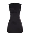 Marc Jacobs Seamed Up Satin Sleeveless Mini Dress In Black