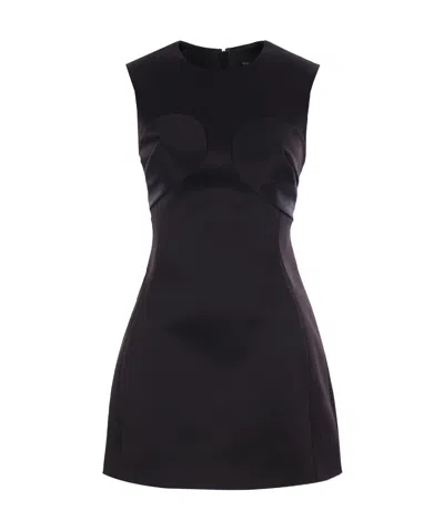 Marc Jacobs Satin-finish Mini Dress In Black
