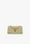 Marc Jacobs Mini Dual Chain Crossbody Bag In Smooth Leather In Green
