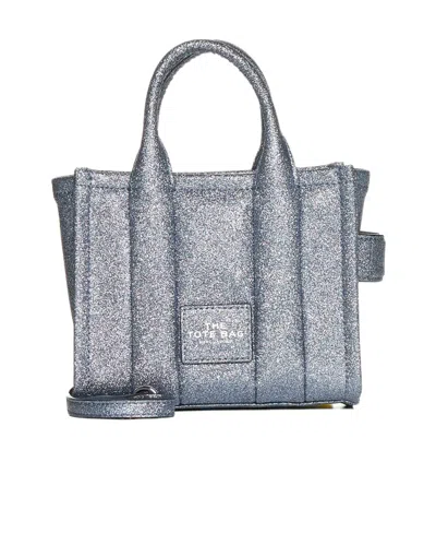 Marc Jacobs Mini Galactic Glitter Tote Bag In Gray
