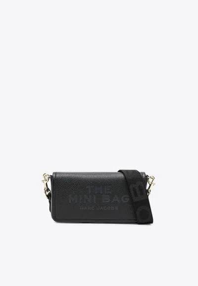 Marc Jacobs Mini Grained Leather Crossbody Bag In Black