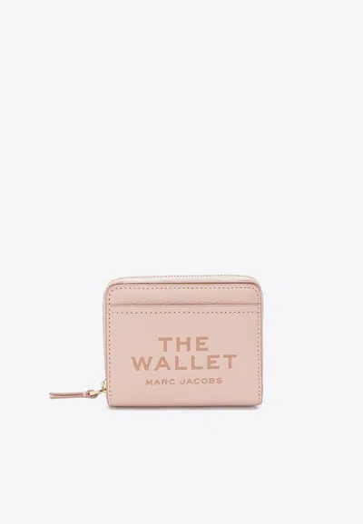 Marc Jacobs Mini Grained Leather Wallet In Pink