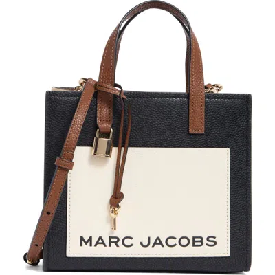 Marc Jacobs Mini Grind Leather Tote In Black Multi