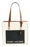 Marc Jacobs Mini Grind Leather Tote In Smoked Almond Multi