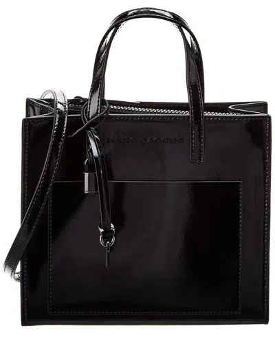 Marc Jacobs Mini Grind Patent Tote In Black