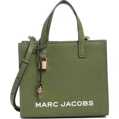 Marc Jacobs Mini Grind Top Handle Satchel In Bronze Green