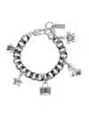 Marc Jacobs Mini Icon Charm Bracelet In Silver
