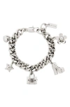 Marc Jacobs Mini Icon Charm Bracelet In Light Antique Gold