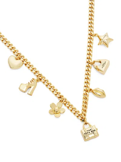 Marc Jacobs Mini-icon Charm Necklace In 金色