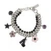 Marc Jacobs Mini Icon Dot Charm Bracelet In Silver