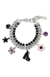 Marc Jacobs Mini Icon Dot Charm Bracelet In Metallic