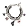 Marc Jacobs Mini Icon Dot Charm Bracelet In Metallic