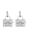 Marc Jacobs Earring The Tote Bag In Silver