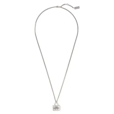Marc Jacobs The Tote Bag Necklace In Light Silver