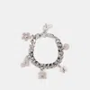 Marc Jacobs Bracciale The Pave Mini Icon Charm In Silver