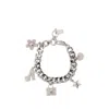 Marc Jacobs Bracciale The Pave Mini Icon Charm In Silver