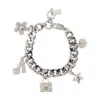 Marc Jacobs Mini Icon Pave Bracelet In Silver