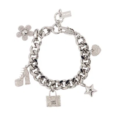 Marc Jacobs Mini Icon Pave Bracelet In Silver