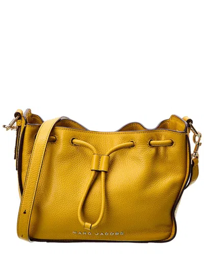 Marc Jacobs Mini Leather Bucket Bag In Gold