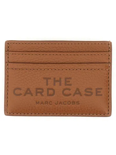 Marc Jacobs Mini Leather Card Case In Brown
