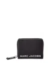 Marc Jacobs Mini Leather Compact Wallet In Black