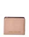 Marc Jacobs Mini Leather Compact Wallet In Brown