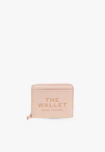 Marc Jacobs Mini Leather Compact Wallet In Pink