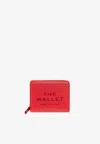 Marc Jacobs Mini Leather Compact Wallet In Red