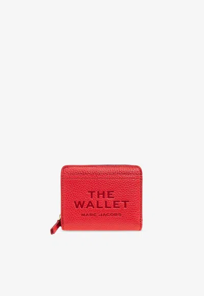 Marc Jacobs Mini Leather Compact Wallet In Red