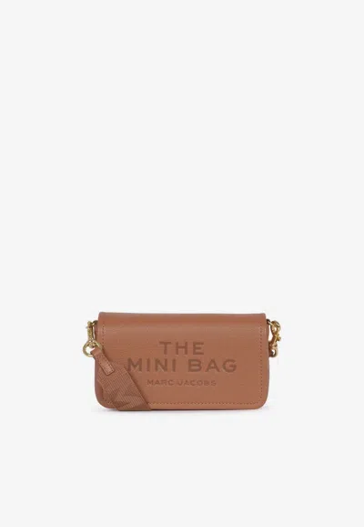 Marc Jacobs Mini Leather Crossbody Bag In Brown
