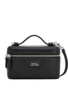 Marc Jacobs The Vanity Bag Black Crossbody Bag With Removable Shoulder Strap And Logo Lettering On The Front In  In Black