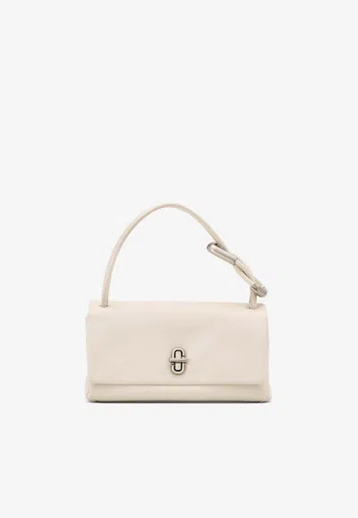 Marc Jacobs Mini Leather Dual Shoulder Bag In White